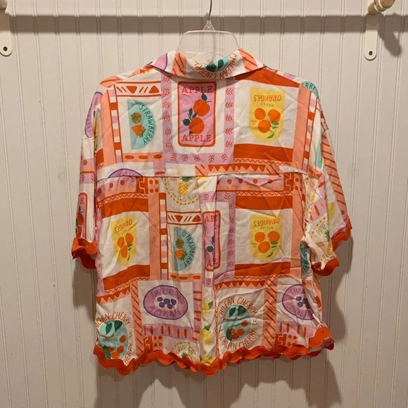 Peach Love California Fresh Fruit Themed Matching Pajama Set - Picture 5 of 7